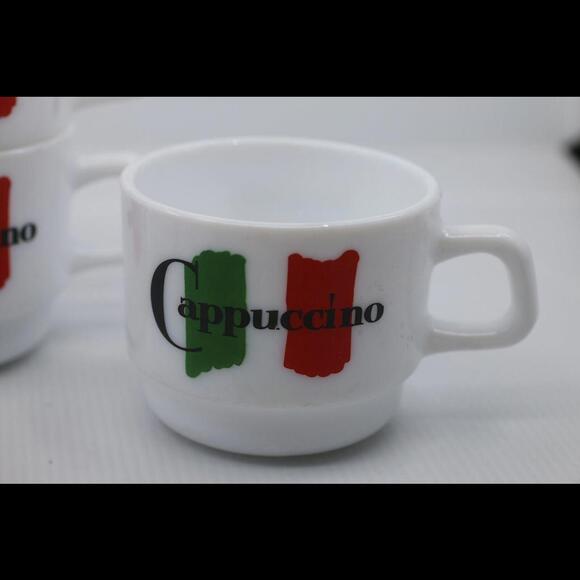 Lot of 4 Arcopal France Set of 4 Maxwell House Small Cappuccino Cups #1 - Picture 3 of 8